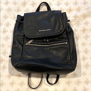Michael Kors Black Leather Backpack